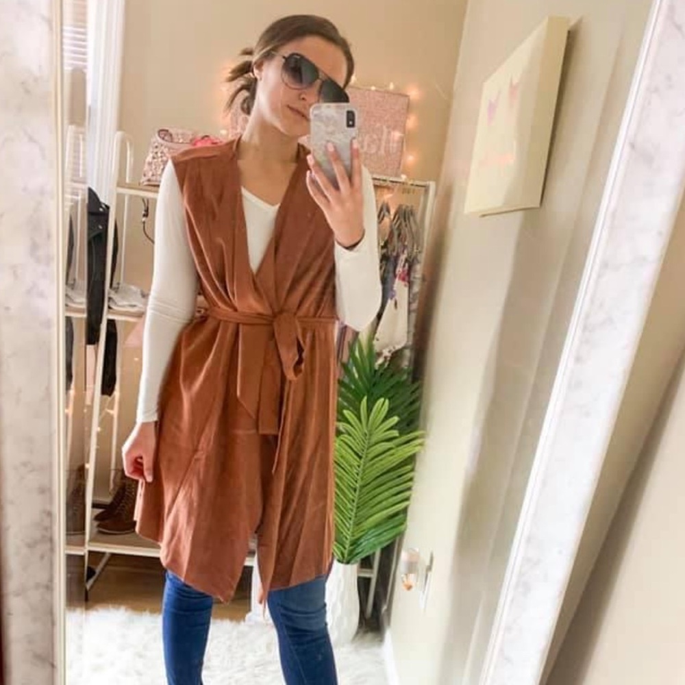Orange Suede Vest